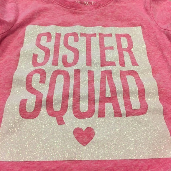 Pink Sister Squad Set of 2 Sparkle T Shirts - Picture 5 of 7